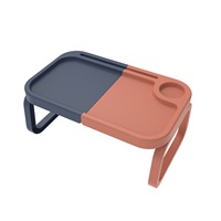 Bureau pliable en plastique avec touches de couleur, pour étudiants, Table de lecture, canapé-lit, Mini ordinateur portable, avec porte-tasse