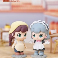 Authentique Momo Holiday Life Series – Mini Blind Box tendance en PVC, fait main, mignon, cadeau d'hiver, jouet à l'échelle 1/12, mystère original