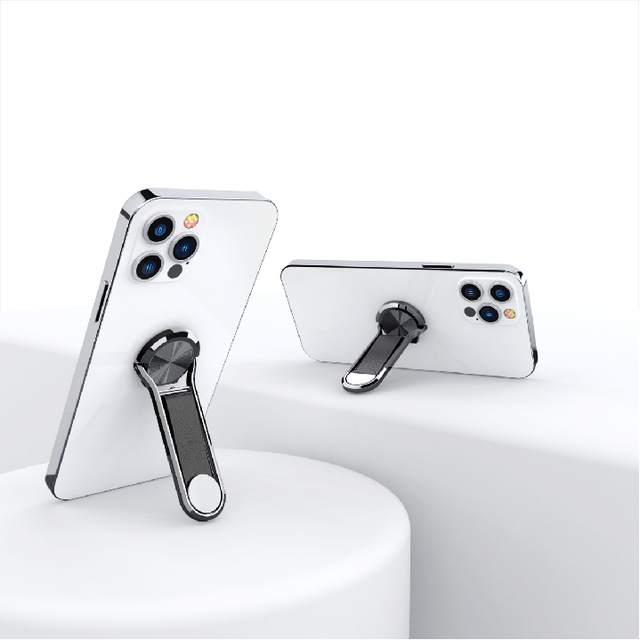 Universal Mini Metal Folding Back Paste Ring PU Leather Adjustable Hand Finger Phone Grip Stand Magnetic Portable Phone Holder