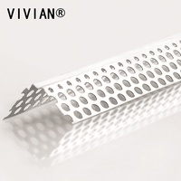 Profilé d'angle en aluminium écologique pour la protection des murs, avec trous de précision, pour les entrepreneurs en plâtrage intérieur
