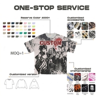 Fabricants de vêtements pour hommes, t-shirts personnalisés, impression graphique DTG, t-shirts unis, coton lourd 100%, streetwear surdimensionné, MOQ 1