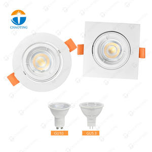 एल्यूमीनियम Downlight आवास समायोज्य एलईडी स्पॉट दीपक GU10 MR16 दौर वर्ग सुर्खियों फ्रेम छत स्थिरता सुर्खियों फिटिंग - Product Image 1