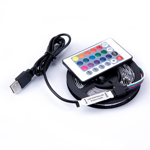 5V USB dải thông minh ánh sáng <span class=keywords><strong>RGB</strong></span> <span class=keywords><strong>5050</strong></span> 30Leds/M bảy màu sắc bầu không khí 24 KEY điều khiển từ xa USB <span class=keywords><strong>LED</strong></span> Strip ánh sáng cho TV đèn nền - Product Image 6