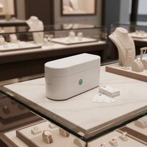 Petite imprimante d'étiquettes pour les bijouteries et les <span class=keywords><strong>magasins</strong></span> d'accessoires, imprimante d'étiquettes thermiques mini portable de 12 mm, imprimante d'étiquettes de codes-barres en stock - Product Image 1