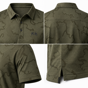 เสื้อโปโลผู้ชายแบบยุทธวิธี ลายพราง แขนสั้น ประสิทธิภาพสูง รับทำโลโก้ แบรนด์ส่วนตัว รับผลิตแบบ OEM ODM ผู้ผลิตและผู้จัดจำหน่าย - Product Image 3