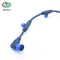 Conector Circular Impermeable de Cobre y Nylon de 5 Pines y 10A, Tipo T, Autoblocante M16, Macho y Hembra