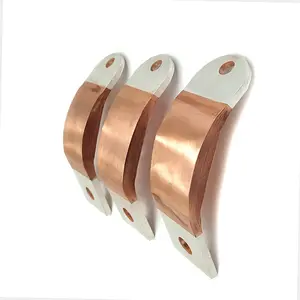 Barramento de cobre para baterias de lítio, conector trançado de cobre puro OEM, barra de cobre flexível para baterias de lítio