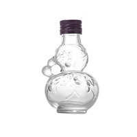 Bouchon de bouteille de vin créatif transparent de haute qualité, en verre, en forme de gourde, pour fruits, avec couvercle hermétique, pour la fortune et la prospérité.