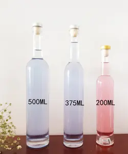 Bottiglia di Vodka personalizzata di alta qualità liquore di sughero bottiglia di vetro vuota di gin