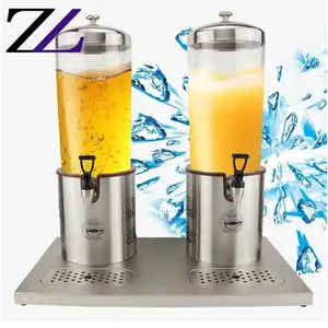 2 الدبابات الساخنة والباردة drinkdispenser 12 لتر تنظيم بار المبردة الخمور حزب المياه الكهربائية الحليب عصير المشروبات موزع