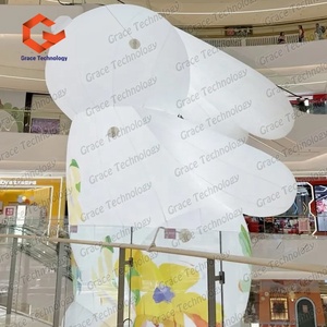 La bande dessinée gonflable de lapin de la publicité a mené le modèle animal gonflable de lapin d'éclairage pour des événements commerciaux - Product Image 3