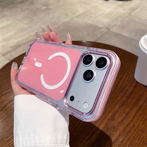 Étui de téléphone magnétique en métal de qualité supérieure pour <span class=keywords><strong>iPhone</strong></span> 16 Series, <span class=keywords><strong>coque</strong></span> en acrylique sérigraphiée avec tampon de protection, accessoire magnétique - Product Image 5