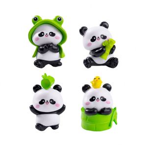 Figurines miniatures en résine 3D Kawaii de animaux de dessin animé (Panda, Grenouille, Canard) pour jardin féerique, jouets, sacs surprises d'Halloween et de Noël, décoration forestière - Product Image 1