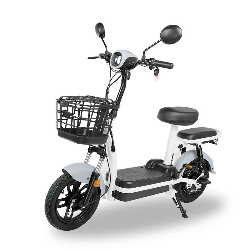 Wholesale Mini electric bike 2 seats 350W electric scooters adults moped electric motorbike