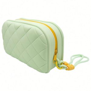 Bolsas de silicona impermeables con cremallera para brochas de maquillaje y monederos de moda para mujer, suministro de fábrica, gran capacidad, ¡gran oferta! - Product Image 2
