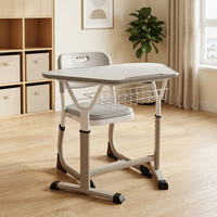 Ensemble de bureau et chaise scolaire modulaire collaboratif de haute qualité, réglable en hauteur, trapézoïdal, ergonomique, pour salle de classe STEM, KD