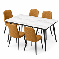 Ensemble de meubles de salon décoration Offre Spéciale de luxe léger nouveau design ensemble de table à manger moderne avec table à manger carrée