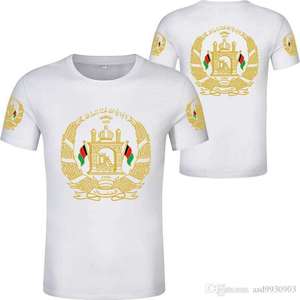 Tùy Chỉnh Đồ Họa Người Đàn Ông Của T-Shirt Quần Áo Nhà Người Đàn Ông Giản Dị Của Áo Sơ Mi Quá Khổ Afghanistan Cờ Logo Đồ Họa In Ấn Bán Buôn - Product Image 5