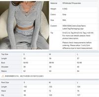 QINSI Pakaian Santai Nyaman Bahan Modal Lengan Panjang Wanita Piyama 2 Potong Aksen Renda Setelan Rumah Baju Tidur Wanita Modal