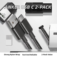 Câbles de charge USB-A USB-C 1,8 m en nylon double tressé USB 2.0 pour iPhone 17/17 Pro/ pour S10+/ V30