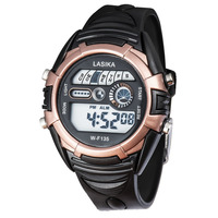 Jam Tangan Digital Wanita LASIKA W-F135 Casing ABS Tahan Air Lampu Latar LED Alarm Stopwatch TPU Olahraga Wanita Kualitas Tinggi