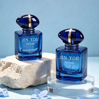 Flacon de parfum carré de luxe en verre de 50 ml, vide, avec atomiseur à fine brume, sérigraphie, bouchon unique, prêt à l'emploi, livraison rapide