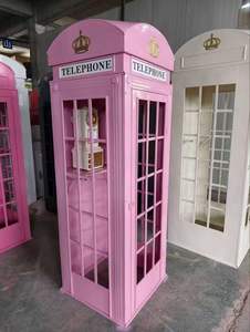Cabine téléphonique en fer forgé rose, rouge et blanche, faite à la main, pour mariage et décoration de centres commerciaux, <span class=keywords><strong>prix</strong></span> d'usine, bonne <span class=keywords><strong>qualité</strong></span> - Product Image 4