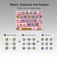 Clavier Fidget à 26 touches avec boutons tactiles lumineux et non lumineux, motifs sur le thème des animaux, options sac OPP et boîte de présentation