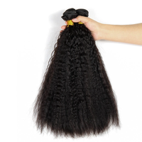 Perruques de cheveux humains pour femmes, de haute qualité, queue de cheval droite et noire, Extension, 20.00 $-89 $