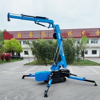 3 Ton 5 Ton 8 Ton 10 Ton 12 Ton Küçük Mobil Uzaktan Kumandalı Mini İnşaat Teleskopik Örümcek Paletli Vinç Sitong