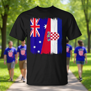 Camiseta con bandera de Australia y Croacia, orgullo australiano y croata - Product Image 3