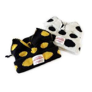 Bonnet tricoté à pois colorés avec oreilles de <span class=keywords><strong>chat</strong></span>, en acrylique doux et extensible, chaud et mignon, pour le quotidien et le style urbain – Fabricant de bonnets - Product Image 4