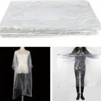 Cape de coiffure jetable en plastique, spéciale salon, pour traitement capillaire, enveloppement du cou pour permanente et coloration, châle jetable pour barbiers