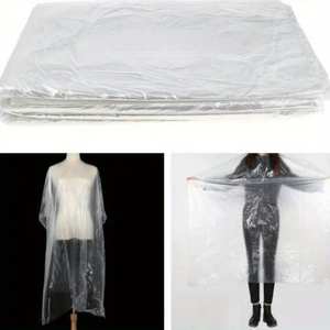 Capa de Peluquería Desechable de Plástico, Envoltura de Cuello para Tratamiento Capilar Especial de Salón, Herramienta para Tinte y Permanente, Chal Desechable para Barberos - Product Image 2