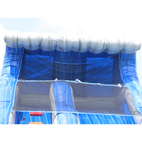 Toboggan aquatique gonflable Flowmark de 20 pieds de haut pour enfants, avec piscine, idéal pour les fêtes dans la cour et sur la plage