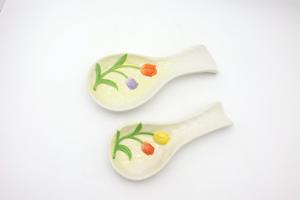 Cuchillo para <span class=keywords><strong>Mantequilla</strong></span> con Mango de Cerámica en Forma de <span class=keywords><strong>Tulipán</strong></span>, Espátula para Queso de Acero Inoxidable con Agarre Floral, Espátula para Mermelada, 5.5 x 1.2 Pulgadas - Product Image 6