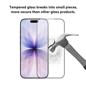 Protector de Pantalla de Vidrio Templado de Grado Profesional, Anti-rayaduras e Impermeable, Paquete de 3 Unidades, para <span class=keywords><strong>iPhone</strong></span> 15, 16, 17 Pro, 18 Max, Gran Venta - Product Image 3