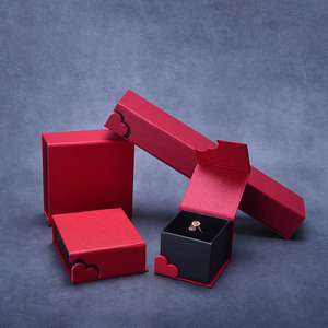 Red <b>Jewelry</b> <b>Storage</b> Box Fashionable Luxury <b>Jewelry</b> Organizer Box Customized Gift Box - Product Image 2