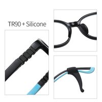 Lunettes anti-lumière bleue pour enfants TR90, montures optiques en silicone flexible, lunettes colorées pour enfants, OEM ODM