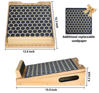 Civière de mollet professionnelle de haute qualité 6 angles réglables étirement de mollet en bois planche inclinée en bois robuste