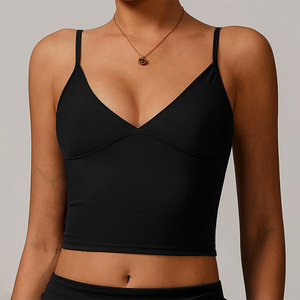 Biểu Tượng Tùy Chỉnh Yếm Trong Tập Thể Dục Vest Tích Hợp Chống Sốc Thu thập Kháng Khuẩn Hình Chữ U Phụ Nữ <span class=keywords><strong>Singlets</strong></span> Cho Yoga Mỏng - Product Image 6