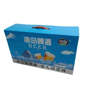 Op Maat Gemaakte Kartonnen Kraft Houder 4 6 Pack Dispenser Dranken Fles Drager Box Bier Doos Golfkarton Six Pack Custom