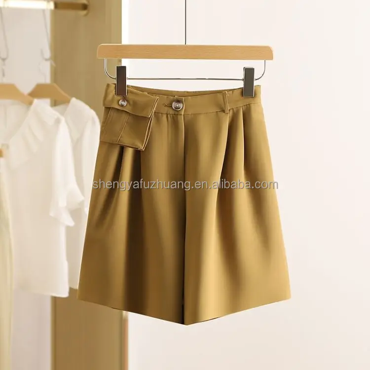 2022 new wholesale cheap linen cotton Girls casual Women's shorts