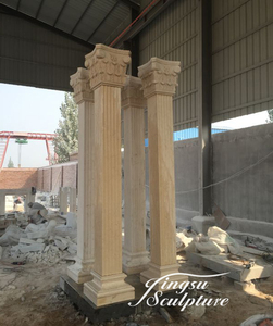 Tallada a mano columna romana blanco pilar de mármol diseños para casa - Product Image 4