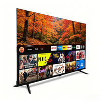 Téléviseur intelligent sans cadre 4K 65 75 pouces UHD 4K LED TV à écran plat pour la maison et l'hôtel, prix d'usine