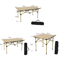 Offre Spéciale design minimaliste Igt Table de camping pliante rouleau de table en métal facile à installer cadre en métal