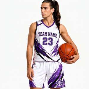 Maillot de basket-ball premium sans manches, logo personnalisé, nom de l'équipe, sublimation, 100% polyester, évacuation de l'humidité, respirant - Product Image 3