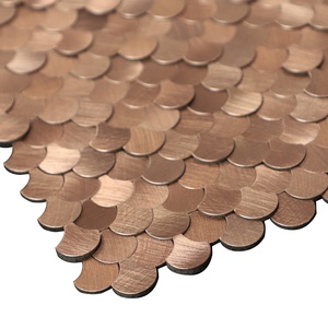 Carreaux de mosaïque 3D autocollants dorés en forme de coquille Saint-Jacques pour crédence de cuisine, hauteur variable - Product Image 6