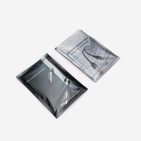 Sacs en mylar à fermeture éclair personnalisés, imperméables, à trois côtés scellés, pour produits électroniques, câbles de téléphone portable, câbles de données, écouteurs