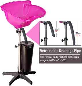 Bac à shampoing en plastique au design moderne et professionnel pour salons de coiffure et barbiers, couleur personnalisable, bac à shampoing portable, réservoir d'eau - Product Image 5